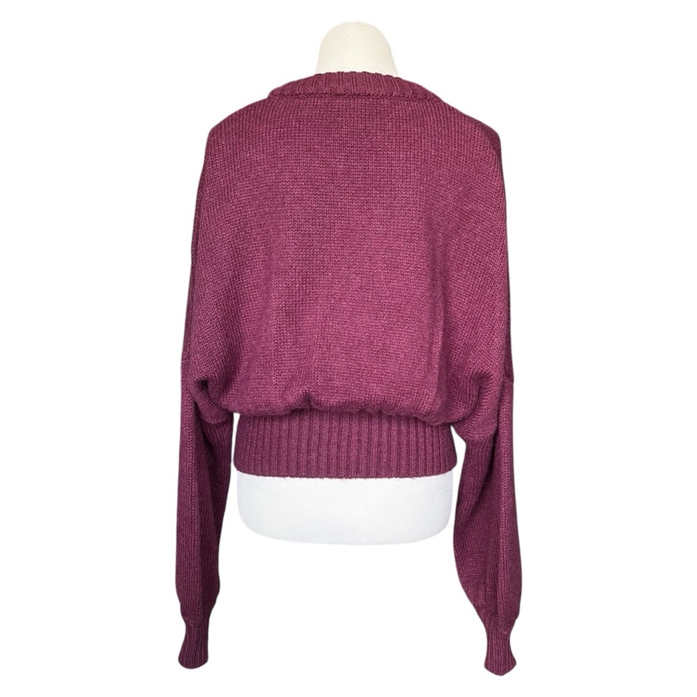 Farm Rio Bubble Knit Cardigan in Burgundy Women’s Large - Picture 7 of 11